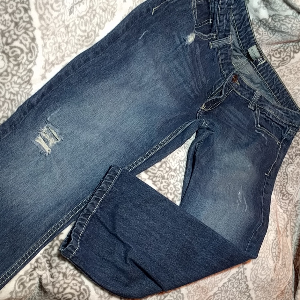 Anchor blue cropped jeans